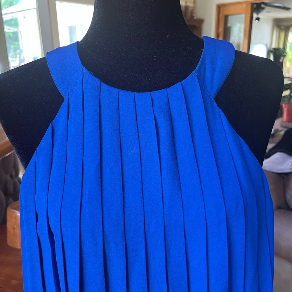 Mishka Vibrant Blue pleated dress